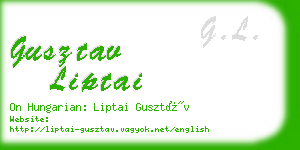 gusztav liptai business card